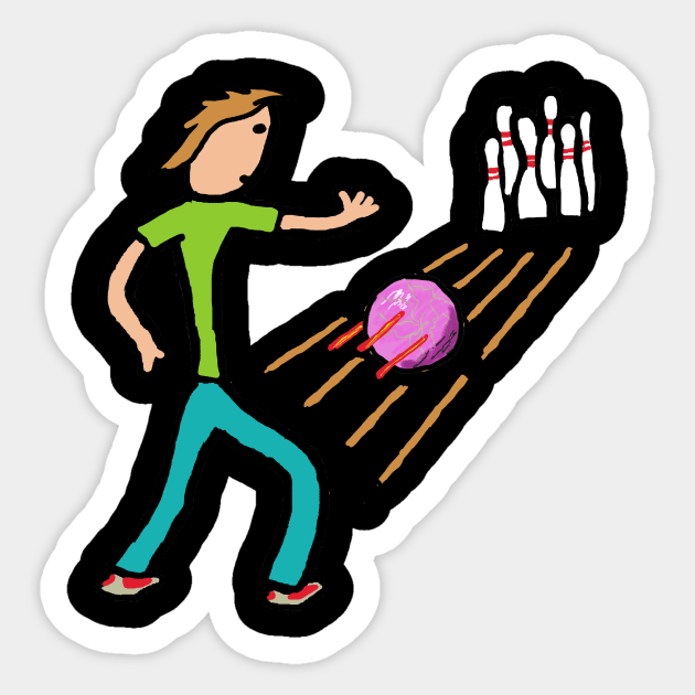 Ten Pin Bowling Sticker by Mark Ewbie